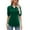 Green, variant on ZHENWEI Women's V Neck Short Sleeve Polo Shirts Button Down Collared Tops Loose Casual Tunic Blouses