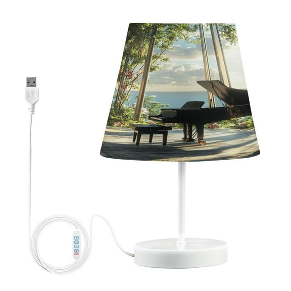 BZSMCE Table Lamp Creative Piano Sunlit Room Simple Pattern Night Light