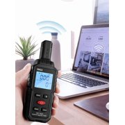 Electromagnetic Radiation Detector Professional 3 in 1 Handheld EMF Reader Portable EMF Meter with Sound Light Alarm Digital LCD EMF Tester Temperature Measure Reusable for Home