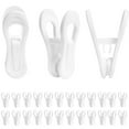 thumbnail image 1 of EASTIN 24 Pcs Hanger Clips  Finger Clips for Kids Hangers  Clips Clothes Hangers  Pants Hangers Clips  White, 1 of 9