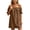 Coffee, variant on Off the Shoulder Dresses for Women Mini Solid Color Summer Dresses Casual Vacation Beach Dresses, S-2XL