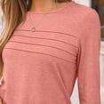 thumbnail image 5 of SUNBS Blouses for Women Long Sleeve Shirts Dressy Casual Crew Neck Fall Tops, Sizes S-2XL, 5 of 8