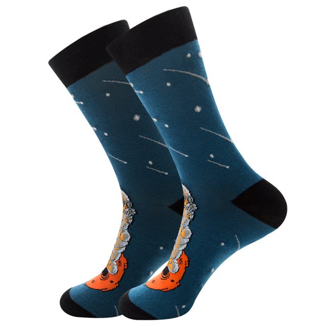 Chaussettes Géométriques pour Hommes et Femmes, Chaussettes de Rue, Chaussettes Astronaute