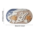 thumbnail image 3 of Ocean Themed Oval Bath Rug,,23.6x35.4inch Non-Slip Absorbent Shaggy Beach Bathroom Mat with Starfish & Wave, Soft Plush Coastal Floor Mat for Shower, Bathtub, Bathroom Decor Carpet, 3 of 7