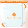 thumbnail image 6 of 36"x48" Frameless Glass Dry Erase Board, Magnetic Whiteboard with Markers & Eraser, Stain-Resistant Wall Mount White Board for Home Office, Classroom, School, 6 of 10