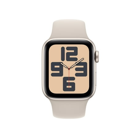 Apple Watch SE 2nd Generation (GPS+Cellular) 40mm Aluminum Case with Starlight Sport Band - S/M - Starlight - (2024)