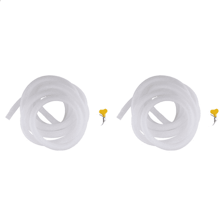 New Arrivals 2X Dehumidifier Drain Hose, 13Ft Flexible Hose with Cuttable Rubber Adapter and Connect Clamp, Replacement