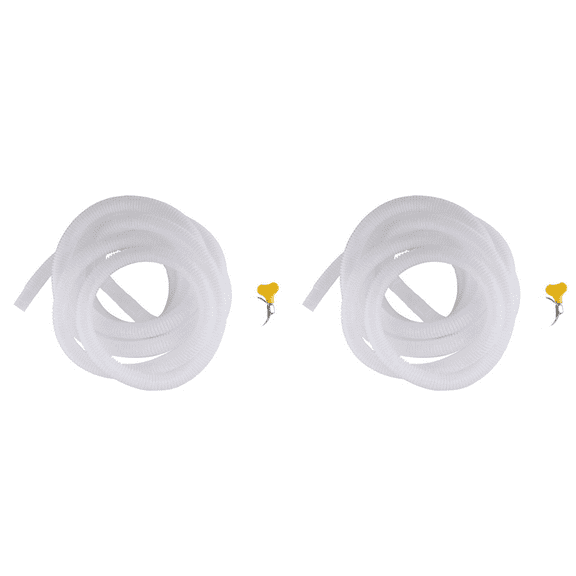 New Arrivals 2X Dehumidifier Drain Hose, 13Ft Flexible Hose with Cuttable Rubber Adapter and Connect Clamp, Replacement