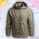 thumbnail image 3 of Abrigo Abrigo de hombre Senderismo Camping Ropa deportiva Térmica Exterior Outwears Primavera Otoño Chaqueta Ygjytge Caqui T 24 para Hombre, 3 of 5