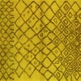 thumbnail image 1 of Ahgly Company Indoor Square Oriental Yellow Industrial Area Rugs, 7' Square, 1 of 4