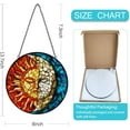 thumbnail image 3 of Sun and Moon Sun Catcher Stained Glass Window Hanging Handmade Stained Glass Suncatcher for Windows Hanging Celestial Sun Catchers Indoor Wall Decor Decoration for Garden Home Housewarming Gifts, 3 of 5