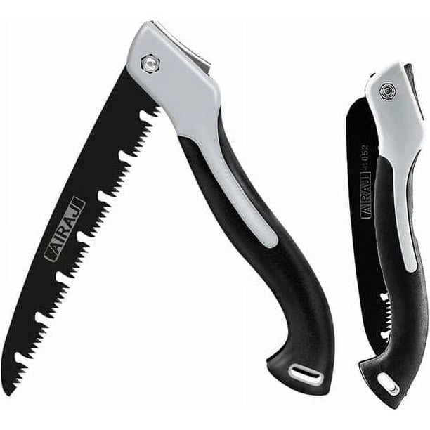 Sierra plegable Laklulu de 235 mm, sierra de poda de carbono SK5, pequeña sierra portátil para carpintería para jardinería, corte de madera, acampada