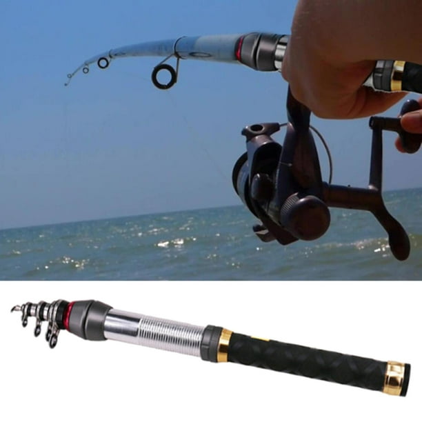 Carbon Fiber Telescopic Fishing Rod Only No Reel, Ultralight Travel Starter  Comfortable Handle Portable Fishing Pole for Stream, Lake, River - 2.4m