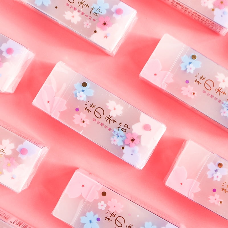 Cherry flower Lucky Clover Rubber Eraser Japanese Sakura Blossom