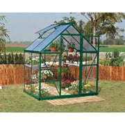 Palram - Canopia Hybrid 6' x 4' Polycarbonate/Aluminum Walk-In Greenhouse – Green - with Roof Vent