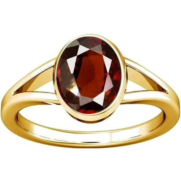 Divya Shakti 7.25-7.50 Carat Hessonite Gomed Gemstone Panchdhatu Ring For Men & Women