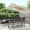 thumbnail image 5 of vidaXL Patio Bar Set Outdoor Table and Chair Set with Cushions Poly Rattan, 5 of 61