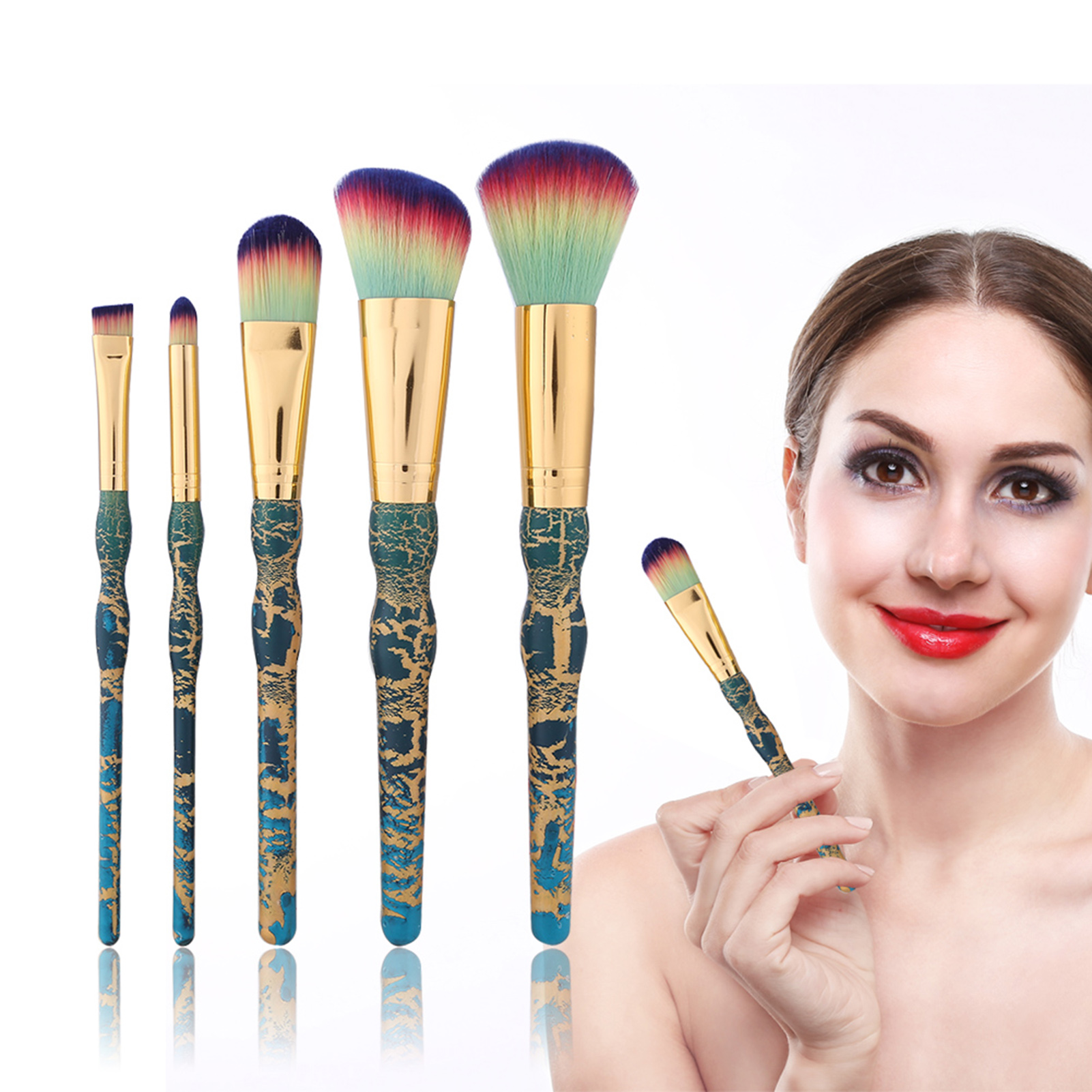 5PCS/Set Makeup Brushes Kit,Eyebrow Concealer Eyeshadow Highlight