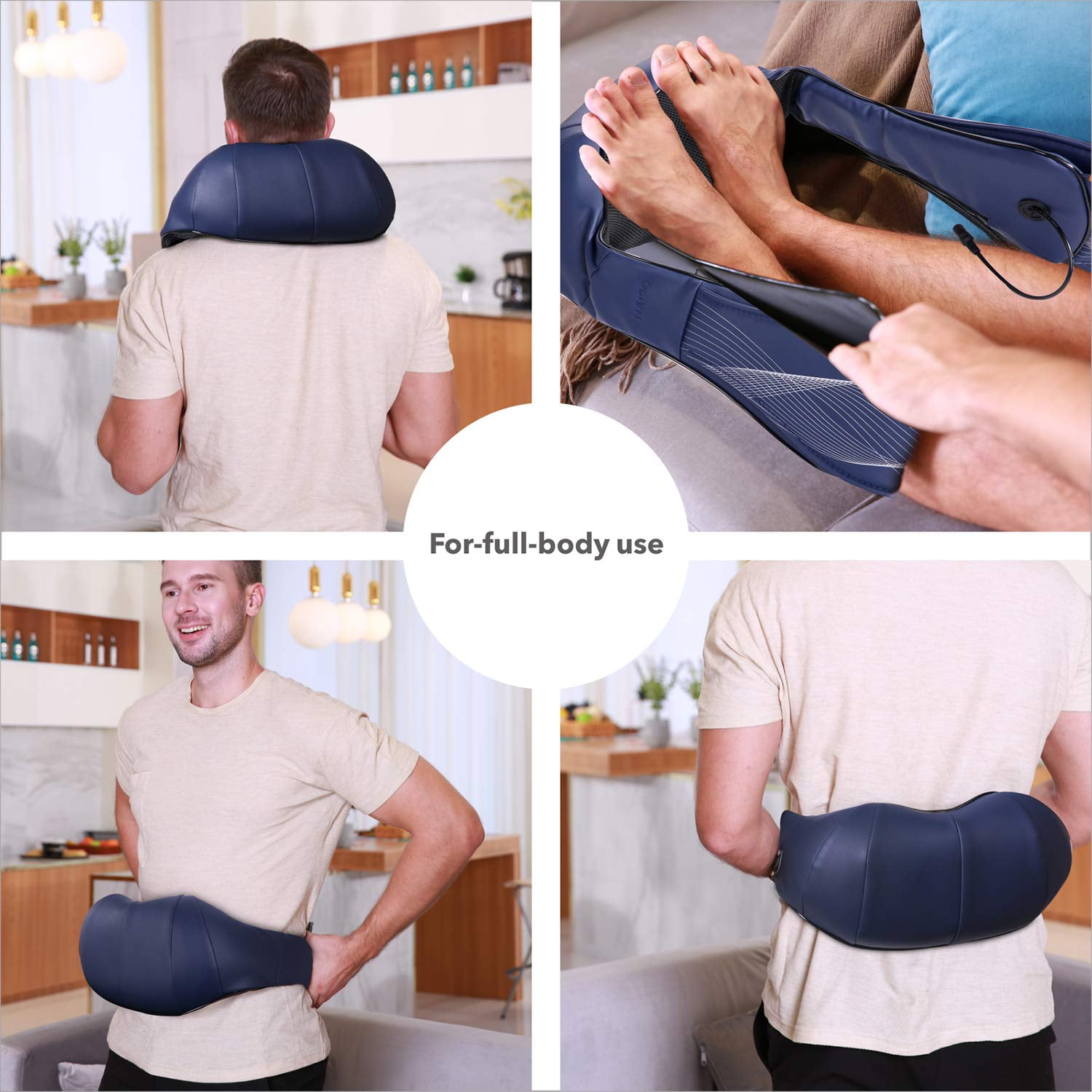 Naipo Electric Back Massage Pillow Shiatsu Neck and Shoulder Massager –  MAXKARE