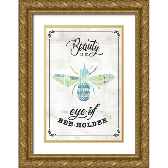 JMB Designs 17x24 Gold Ornate Wood Framed with Double Matting Museum Art Print Titled - Bee-Holder