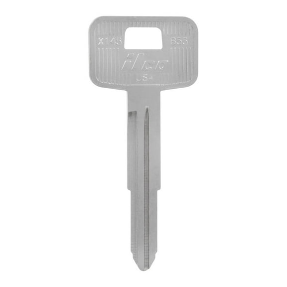 Hillman 5965363 Automotive Universal Key Blank for B55 Double Sided for GM - Case of 10, Silver