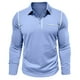 thumbnail image 4 of Blusa y camisa de manga larga con cuello vuelto para hombre, estilo casual, lisa, de manga larga, con cuello vuelto y botones, estilo jersey, para hombre, de poliéster, algodón y poliéster., 4 of 5