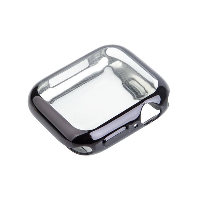 Adecuado para Apple Watch 4 generación, funda blanda transparente con todo incluido, funda protectora de TPU galvanizada para reloj S8