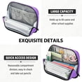 thumbnail image 5 of Standing Pencil Case with Base Large Capacity Stationery Pouch Pen Bag with Zipper for Women Men Abstract Purple Watercolor Background, 5 of 7