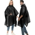 thumbnail image 2 of Lot de 2 Ponchos de Pluie Réutilisables pour Adultes, Imperméables Survie d'Urgence pour Femmes/hommes avec Capuche et Cordon de Serrage, 2 of 5