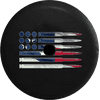 2018 2019 Wrangler JL Backup Camera Rifle Pistol Bullets Rounds American Flag 2A American Flag Spare Tire Cover for Jeep RV 32 Inch