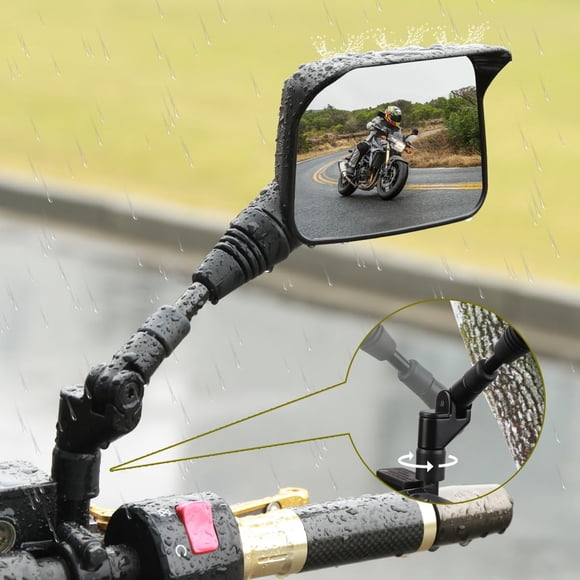 Espejos para Moto SHEJISI de Manillar 7/8" Resistentes a Impactos y a la Lluvia