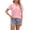 Pink-02, variant on Mittory Womens Summer Tops Collared V Neck Shirts Flowy Pleated Tunics Roll Short Sleeve Trendy Blouses