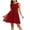 Wine, variant on jsaierl Women Vintage Sleeveless Princess Floral Lace Casual O-Neck Party Swing Dress Homecoming Dresses 2024