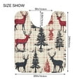 thumbnail image 5 of Yayeee Bath Rugs for Bathroom Floor Set of 2 Non Slip Fluffy Soft Absorbent Mat, Red Deer, 5 of 7