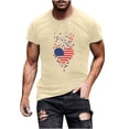thumbnail image 2 of Tnhcen Men's 4th of July USA Flag Shirts T-Shirt Patriotic Independence Day Graphic Tees Short Sleeve Tops S-3XL, 2 of 5