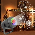 thumbnail image 6 of Horivan 1 Pcs Christmas Projector Light with 16 Snowflake Patterns, Rotating Holiday Ambiance Stage Light for Home Decor, Outdoor Christmas Decoration, Party Projector Lighting, 6 of 6