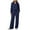 Navy, variant on felwors Women's 2 Piece Sets Outfits Casual Long Sleeve Sweatsuits Polo Top and Wide Leg Pants Matching Sets Brown, M