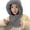 Grey, variant on Women Winter Knitted Beanie 2 in 1 Hat Scarf Set with Earflap Cap Pompon