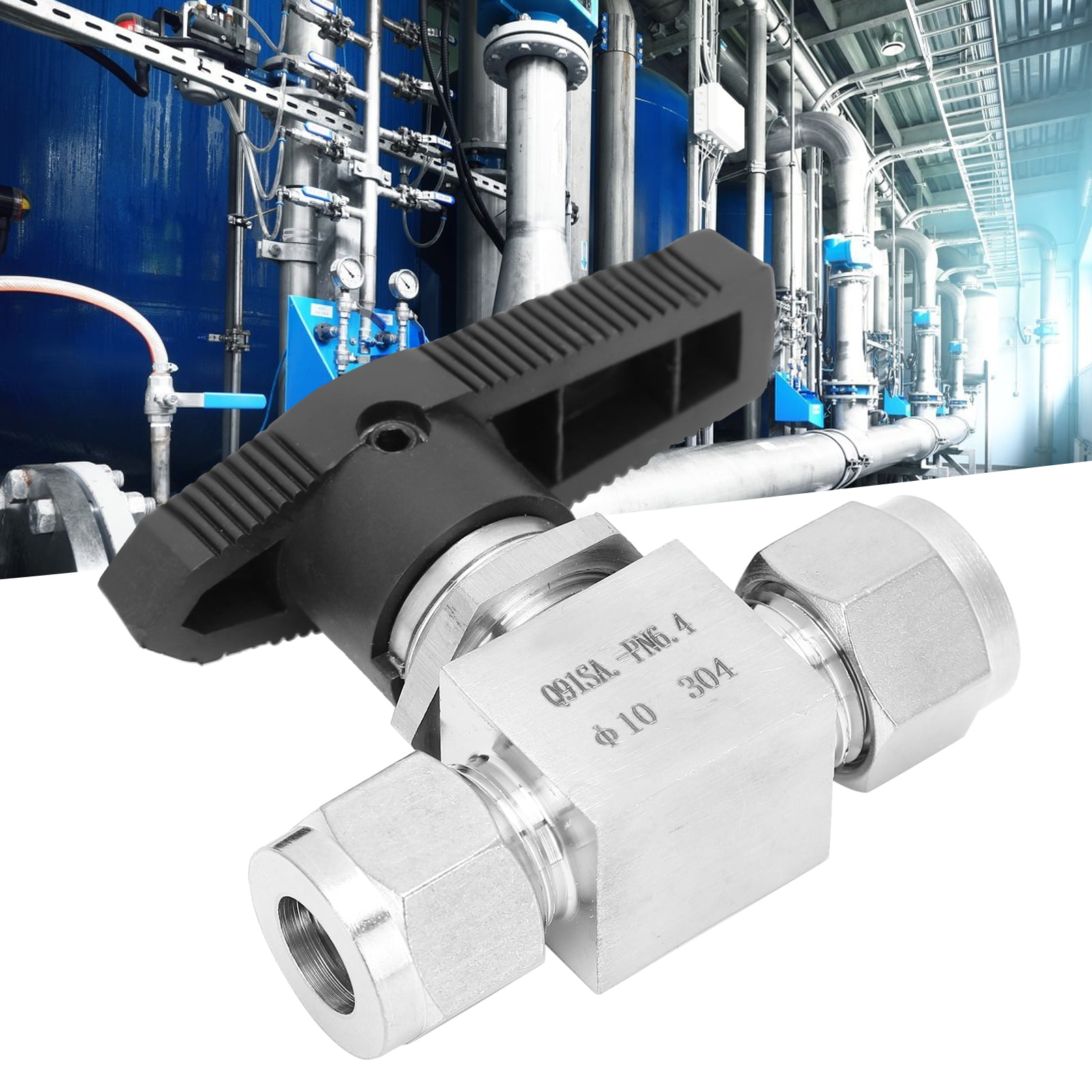 Smooth Delicate Tightness SS‑44S6 Needle Valve 304 Stainless Steel Valve Ф8 930Psi for Automobile And Shipbuilding Industry Water Gas Oil 