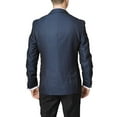 thumbnail image 5 of Caravelli Men's 65645 Slim Fit Textured Top 3 Piece Tuxedo - Teal - 48R, 5 of 7