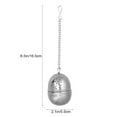 thumbnail image 4 of 2pcs Stainless Steel Tea Infuser Creative Tea Strainer Loose Tea Steeper for Home Office (Egg+Teapot), 4 of 5