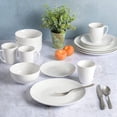 thumbnail image 4 of Juego de vajilla Gibson Home Zen Buffet de porcelana, 16 piezas, blanco, 4 of 5