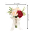 thumbnail image 3 of KAKOWELY Ramo de rosas artificiales de mano para decoración de bodas, ramo de novia, ramo de rosas falsas realistas, 3 of 5
