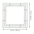 thumbnail image 6 of Dayesque 4pcs Metal Square Wreath Frames Wire Form Hangers for Crafts Holiday Floral Arrangements Weddings Party Decorations, 6 of 9