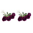 thumbnail image 3 of Monstrate 10 elegantes rosas de seda para bodas y decoración del hogar, ecológicas y versátiles, no dañan la piel. Type8 NO8, 3 of 6