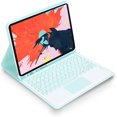 thumbnail image 2 of Étui Clavier 10 Pouces, avec Fonction Pavé Tactile, Facile à Transporter, Emplacement pour Stylo Intégré, Effet Anti-Chute, pour Clavier Air Tablette iOS (Joint Rond Jaune + Étui en Cuir), 2 of 5
