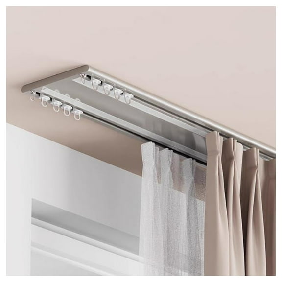 Ceiling Mounted Aluminum Curtain Track, Room Divider Curtain Track, Sliding Curtain Track for Drapes, Room Dividers