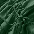 thumbnail image 5 of Odeerbi Cotton Linen Dress for Women Summer Hollow Out Embroidered Long Dress V-neck 3/4 Sleeve Dress Green, 5 of 9