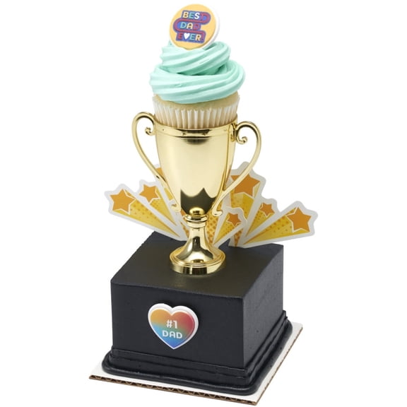 CakeDrake Cake Topper 3D Trophy Award Decor 1 Set Gold