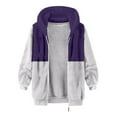 thumbnail image 7 of GrmtClth Mens Fuzzy Sherpa Jacket Stylish Fleece Zip Up Hoodie Comfy Midweight Winter Thermal Hooded Jacket Coats Long Sleeve Outwear for Cold Weather Purple XXXL, 7 of 7